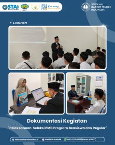 Seleksi PMB STAI Daarut Tauhiid Gelombang 1 T.A 2026/2027